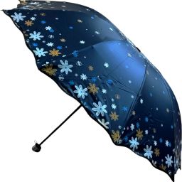 Stylish Floral Print Foldable Umbrella for Women Windproof & Lightweight Umbrella-image-12