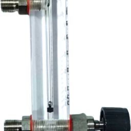 Acrylic Tube Rotameter for Oxygen (O2), 0-5 LPM, 1/4" BSP (M) Connection Test Indicator-image-1