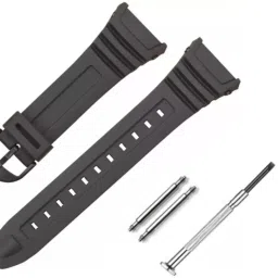 Bharasoft [CAS11] 18MM WATCH STRAP COMPATIBLE WITH CAS-IO W-96H WATCH" 18 mm Resin Watch Strap-image-33