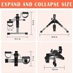nhp traders Mini Pedal Exerciser Cycle Folding Pedal Exerciser Cycling Stepper Leg Trainer Mini Pedal Exerciser Cycle image 5