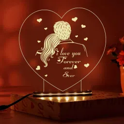I Love You Forever and ever Heart 3D Illusion Acrylic LED lamp Gift for Her/Him Table Lamp-19
