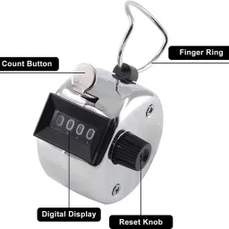 nsv Hand Tally 4 Digit Number Counter Clicker Handheld Mechanical Number Click Analog Tally Counter image 3