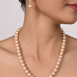RATNAVALI JEWELS Gold-Plated Pearls-Studded Jewellery Set-6