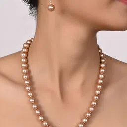 RATNAVALI JEWELS Gold-Plated Pearls-Studded Jewellery Set-7