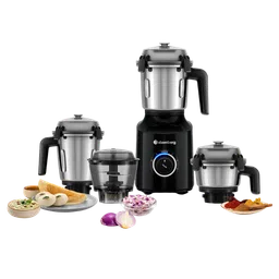 atomberg Zenova 550 Watt 4 Jars Mixer Grinder (18000 RPM, Hands Free, Black)-2