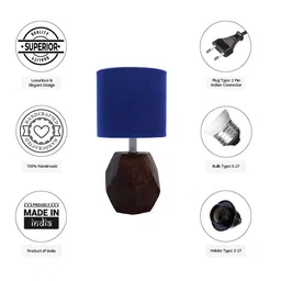 Pinecraft INTERNATIONAL Blue Table Lamp With Shade image 5