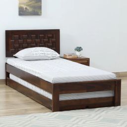 woodsworth from pepperfry Woodway Sheesham Wood Single Bed In Provincial Teak Finish With Trundle-picture-11
