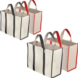 heart home Pack of 4 Grocery Bags-picture-46