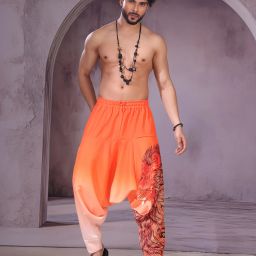 Animal Print Cotton Men Harem Pants-image-76