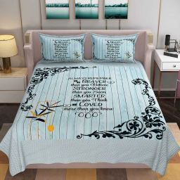 250 TC Polycotton Double 3D Printed Flat Bedsheet-image-26
