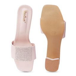 Maysun Embellished Open Toe Block Heels image 2
