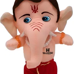 hugmire Bal Ganesh & Bal Krishna Soft Toys Combo Plush Set - 25 cm image 2