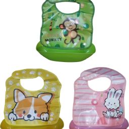 Silicon Bib with Pocket Waterproof Adjustable Feeding Bibs for weaning Babies-image-37