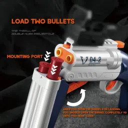 wishkart Double Barrel 2 in 1 Blast Gun with Foam Bullets & Shell Ejection Shotgun Toy Guns & Darts image 5