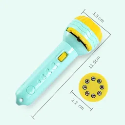 synlark Mini Projector 3 Slides 24 Patterns Flashlight Torch | Kids Projection Light Toy image 3