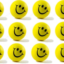 12 PCS Smiley Ball OR Smiley Squeeze Ball OR Soft Stress Relief Ball- 7 cm-43