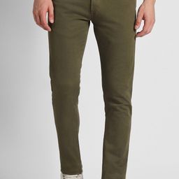 peter england Men Tapered Fit Mid Rise Dark Green Jeans-picture-41