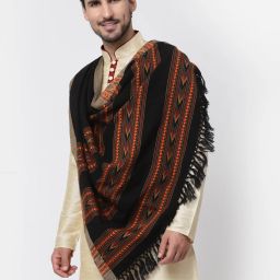 GREEN AGRITECH Acrylic Woven Men Shawl-image-84