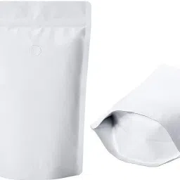 800gm Capacity, Matt White-Reusable Without Window Stand up Standee Zip Pouch Plastic Storage Pouch-16