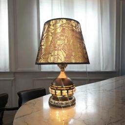 Vintage Style Table Lamp For Diwali, Anniversary, Gift, Home & Office Decor Table Lamps Lamp Shade-39