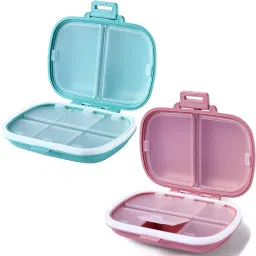 8 compartment Pill Storage Box for Emergency Home Traveling Picnic Use Pocket Size Pill Pill Box-4