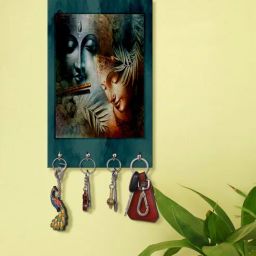 999store Radha Krishna Multicolour MDF 4 Hooks Key Holder-picture-26