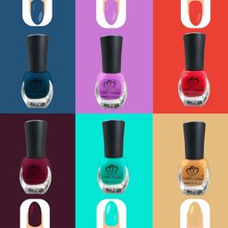 Looks United Set Of 6 Smooth High Gloss Nail Polish - 6ml Each-image-10