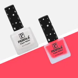 PERPAA Set Of 2 Super Matte Quick-Dry & Long Lasting Nail Polish - 6 ml Each-13