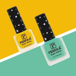 PERPAA Set Of 2 Super Matte Quick-Dry & Long Lasting Nail Polish - 6 ml Each-10