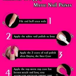 PERPAA Set Of 2 Super Matte Quick-Dry & Long Lasting Nail Polish - 6 ml Each image 5
