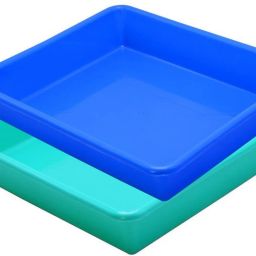 Plastic Exel Small Tray For Home/Office/Kitchen, 2 pc Tray 2 Ltr, Green Blue Tray-image-25