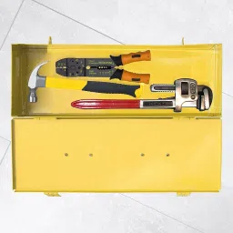plantex Metal Tool Box for Tools/Tool Box for Home and Garage Box Without Tools(Yellow) Tool Box Tray Tool Box image 5