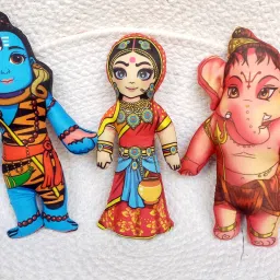 UAS SHIV PARVATI GANESH SOFT TOYS- 7.5 inch-11