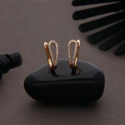 Rose Gold Earrings Brass Stud Earring-28