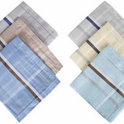 kiyo Men Cotton with Luxurious Finish Handkerchief Cotton set for men handkerchief Mens combo ["Multicolor"] Handkerchief (Pack of 6) ["Multicolor"] Handkerchief-image-1