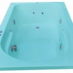 Melody 5 Feet Acrylic with Jacuzzi and Back Massage - Cyan Blue Free-standing Bathtub-image-18