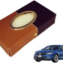 Chrom-Black-Tan Tisue Box Leatherete-203 Vehicle Tissue Dispenser-image-74