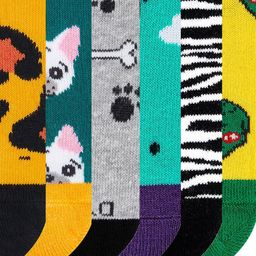 Dynamocks Unisex Pack of 6 Patterned Ankle Length Socks image 5