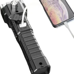 small sun Portable & Rechargeable Long Distance Beam Range with Power Bank Torch Torch image 3