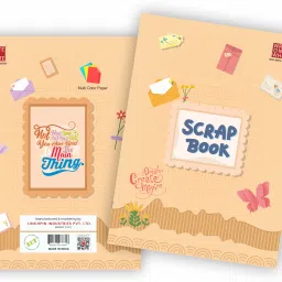 write on white PREMUIM COMBO OF 2 SCRAP BOOK WITH 2 GRAPH BOOK A4 Notebook ONE SIDE RULLED 32 Pages image 4