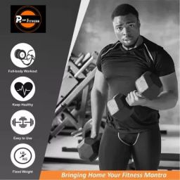 aman fit Best Quality PVC Set 5KGS X 2 PCS, 1 Pair Dumbbells, Hex Dumbbells, Fixed Weight Dumbbell image 3