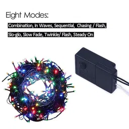gesto GestoWhite 5 Pieces Rice Shape Led String Lights With 8 Modes Changing Controller image 5