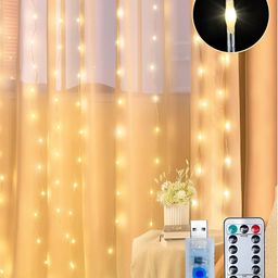 Homesake White8 Modes 3M Curtain String Lights image 5