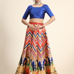 Kaizen TEXO FAB Printed Semi-Stitched Lehenga & Blouse With Dupatta image 4