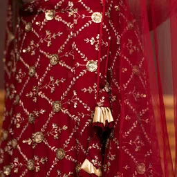 Label Shaurya Sanadhya Thread Work Ready to Wear Lehenga & Blouse With Dupatta image 3