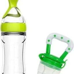 Baby Semi Solid Food / Mashed Fruits and Medicine Feeder bottle / Sucker- Food Grade Silicon-image-66