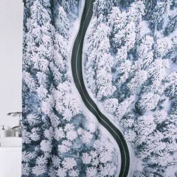 obsessions Blue Shower Polyester 6 Ft Blackout Eyelet Shower Curtain-picture-41