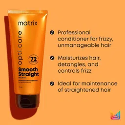 MATRIX Opti Care Smooth Straight Professional Shampoo 350ml & Conditioner 196g image 3