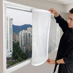 HDPE - High Density Poly Ethylene Infants Washable 4x5 ft White mosquito window Screens net,Mesh Anti Insect Invisible Fiberglass Mosquito Net-16