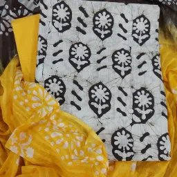 Unstitched Pure Cotton Salwar Suit Material Printed-image-8